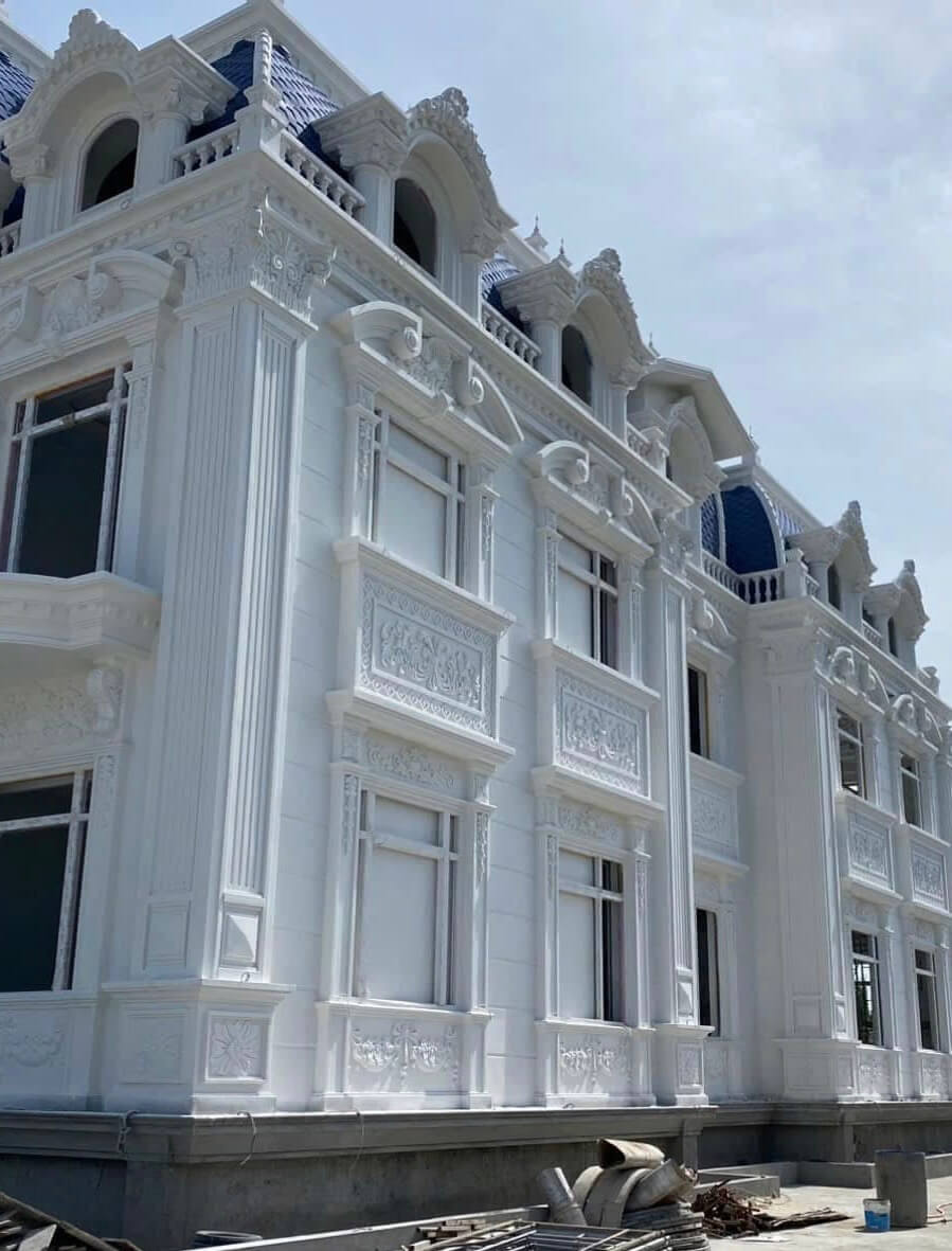 Đắp phù điêu mặt tiền biệt thự 5