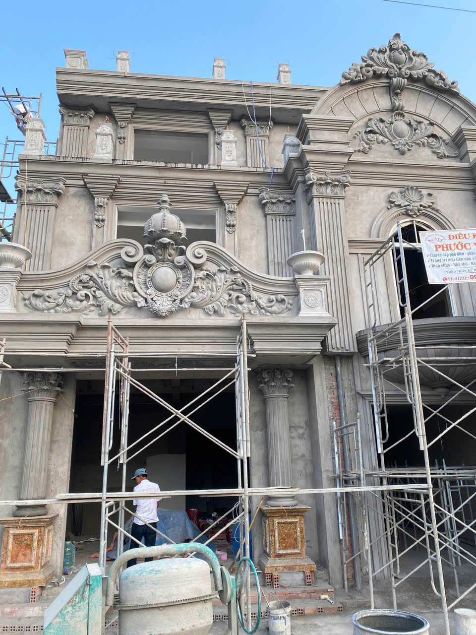 Đắp phù điêu nhà tân cổ điển