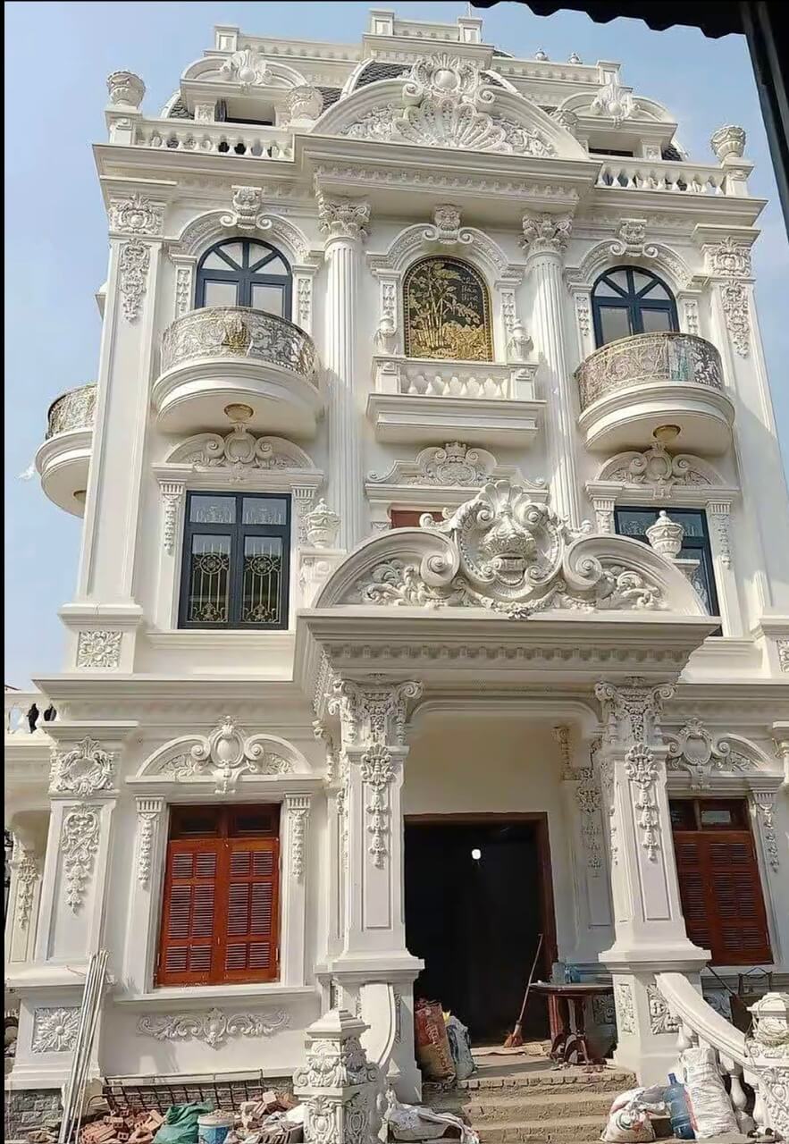 Hoa văn phù điêu mặt tiền đẹp 6