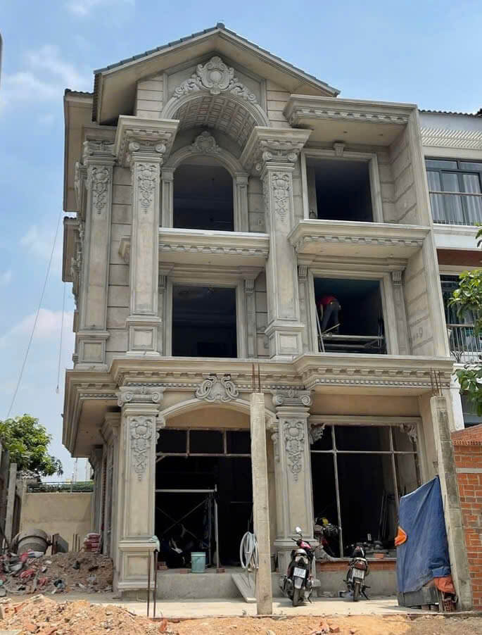 Mẫu nhà tân cổ điển mặt tiền 7m 6