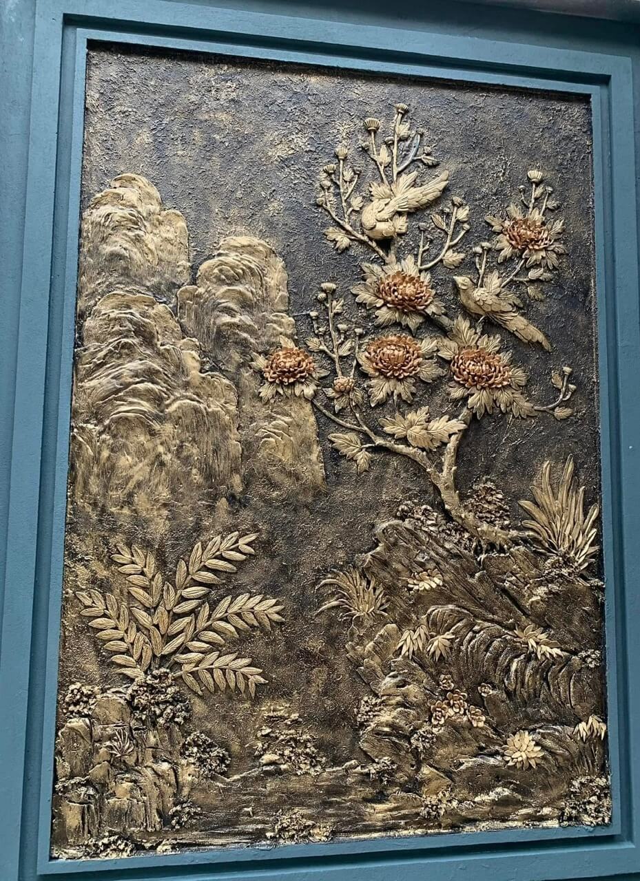 Mẫu tranh phù điêu xi măng đẹp 4