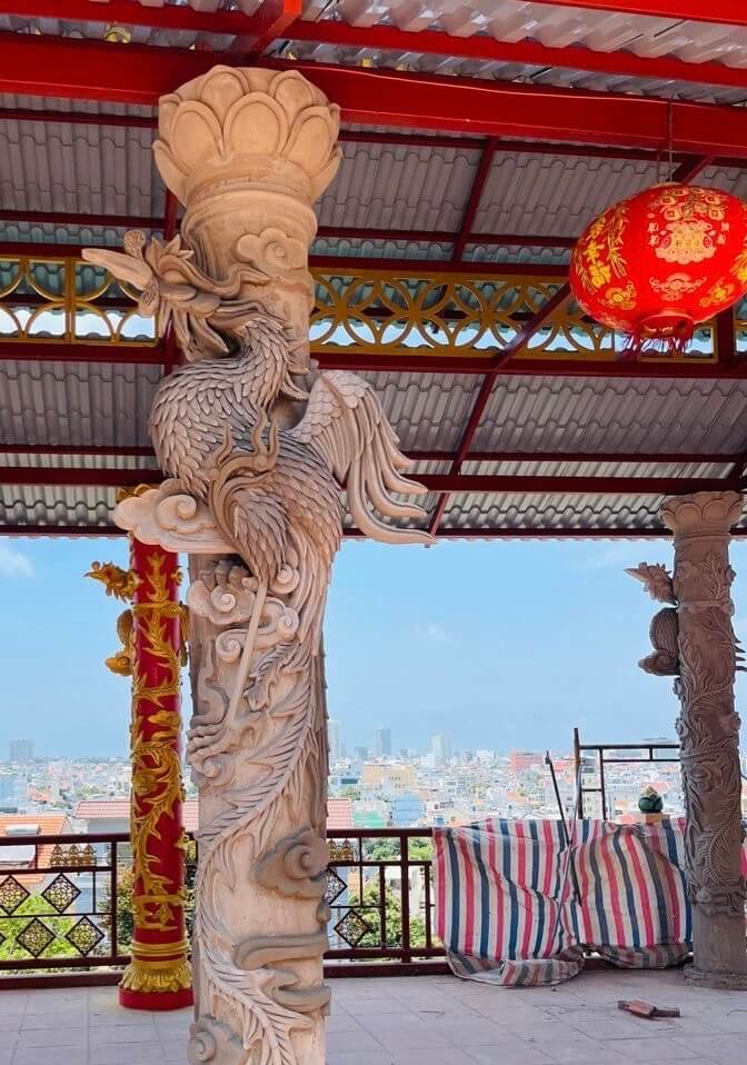 Phù điêu long lân quy phụng xi măng 6