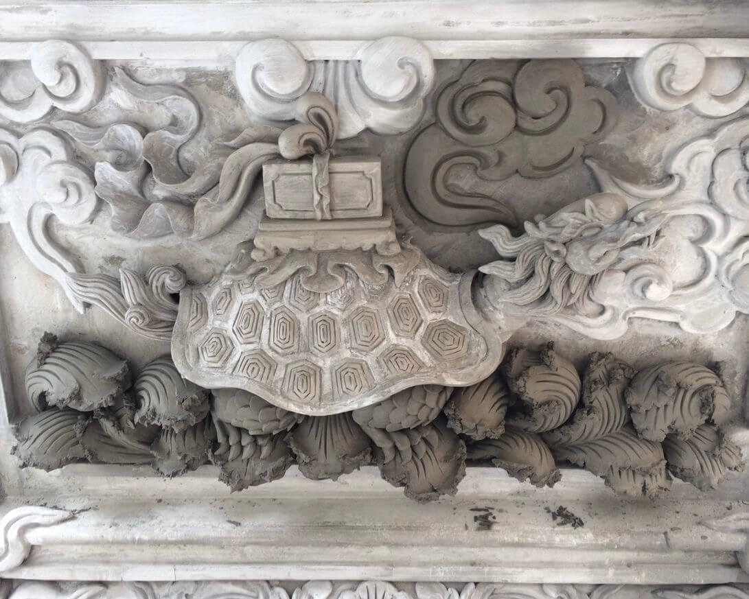 Phù điêu long lân quy phụng xi măng 8