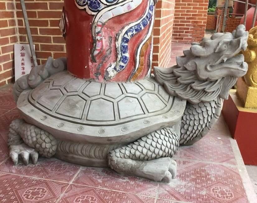 Phù điêu long lân quy phụng xi măng 9