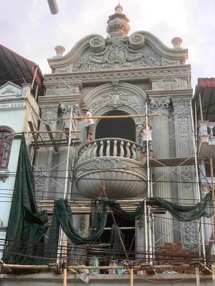 Phù điêu mặt tiền nhà ống 3
