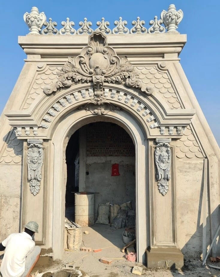 Phù điêu mặt tiền nhà ống 5