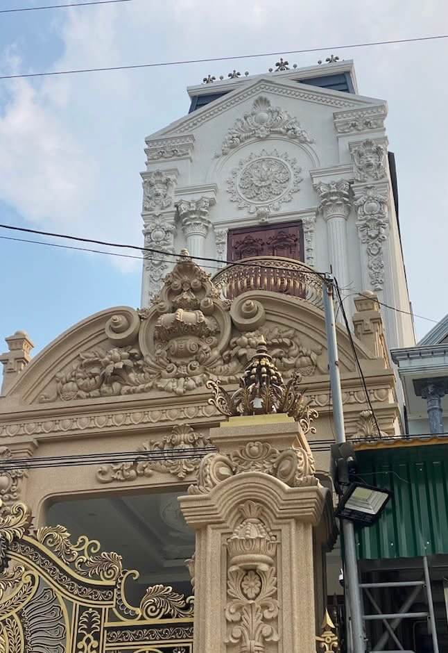 Phù điêu xi măng cho biệt thự