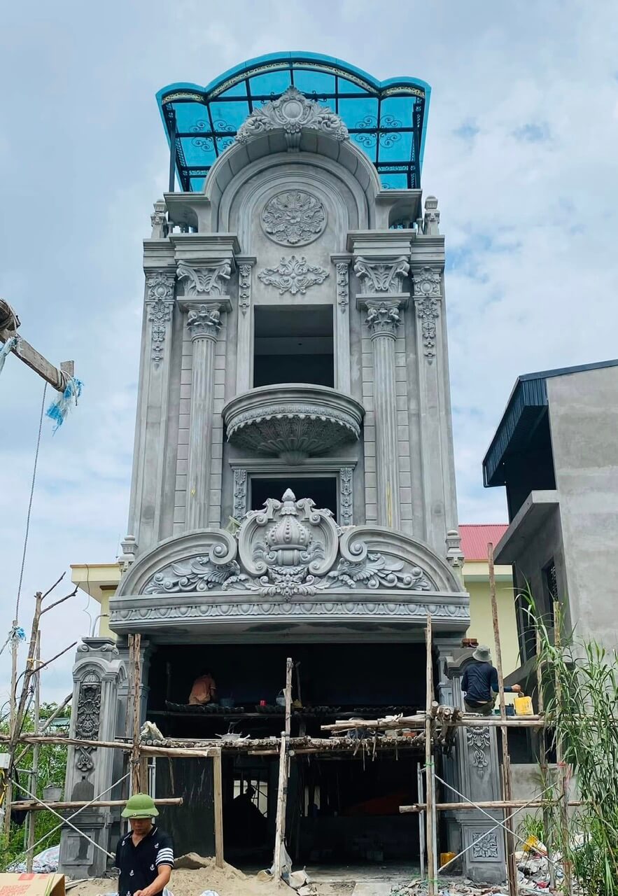 Phù điêu xi măng cho biệt thự 1