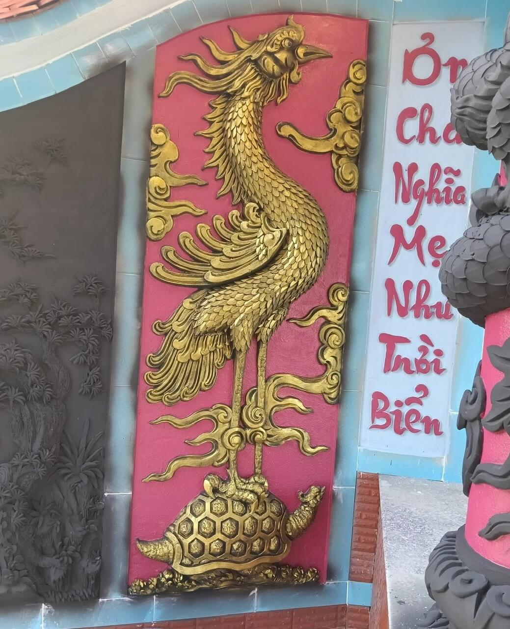 Phù điêu xi măng lăng mộ 3