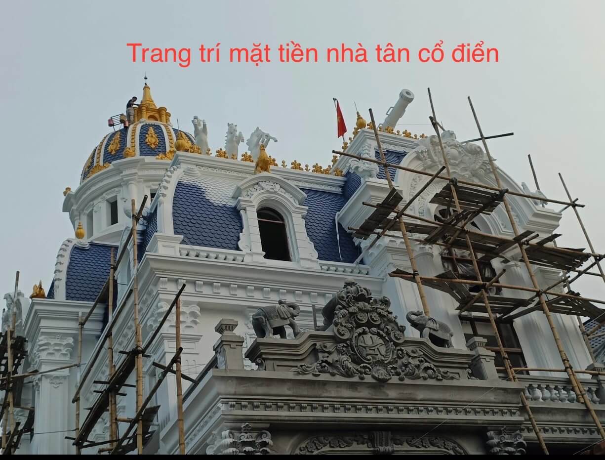 Trang trí mặt tiền nhà tân cổ điển 4