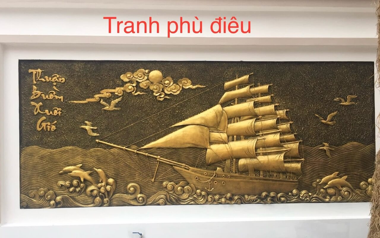 Tranh tường phù điêu xi măng 7