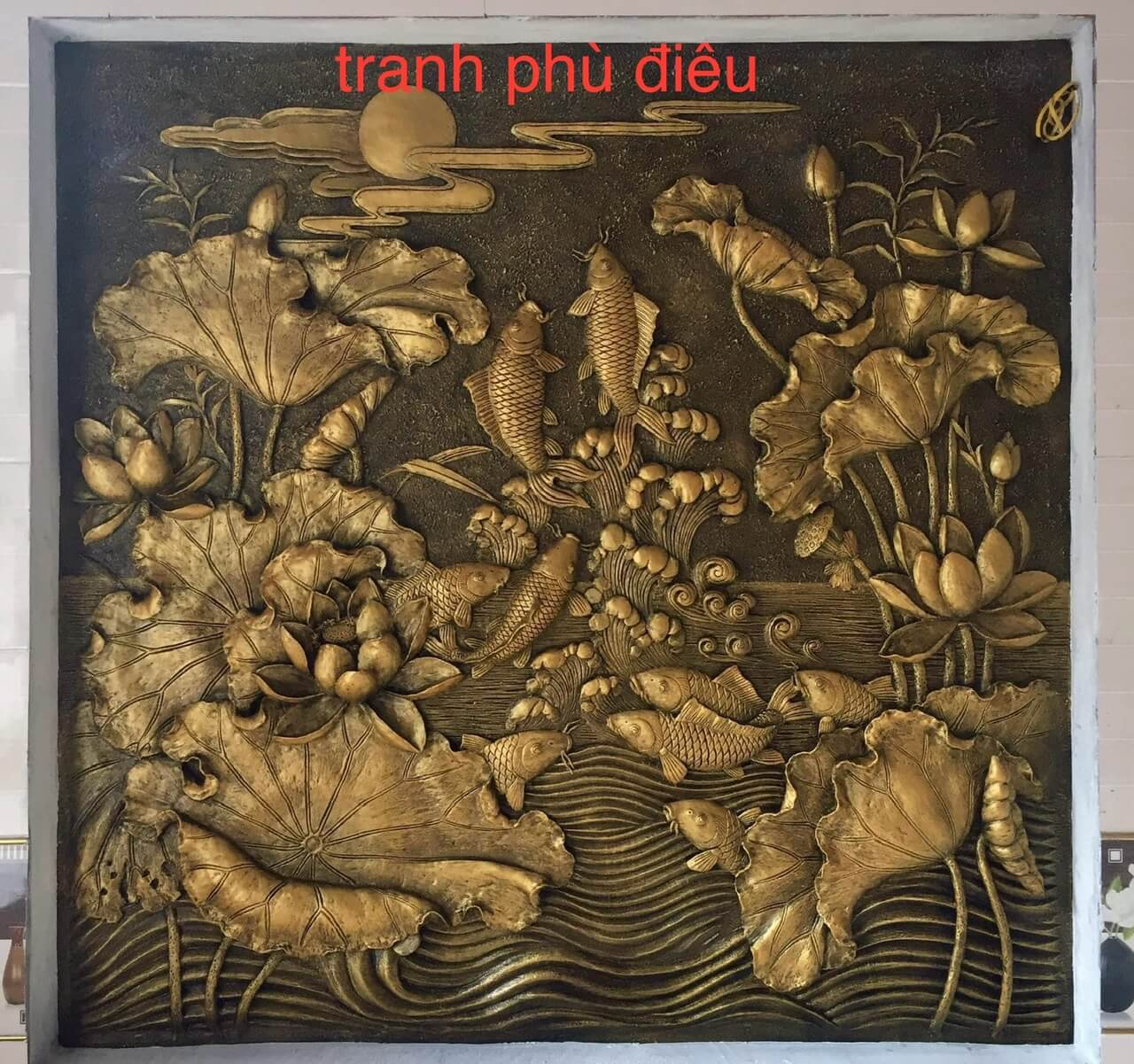 giá tranh phù điêu xi măng1