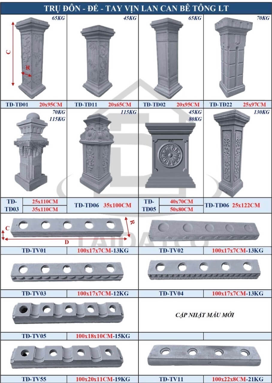 trụ và máng lục bình